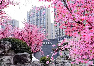 活動仿真桃花樹造景