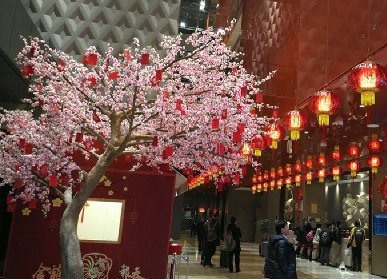 仿真桃花樹造景