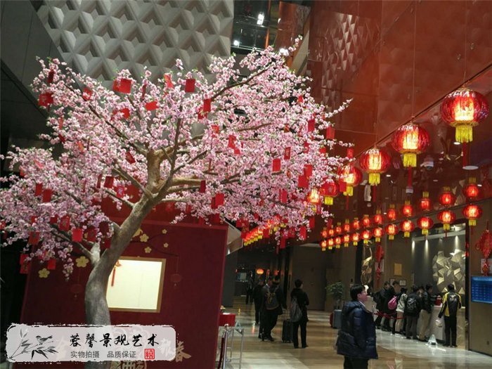 仿真桃花樹造景