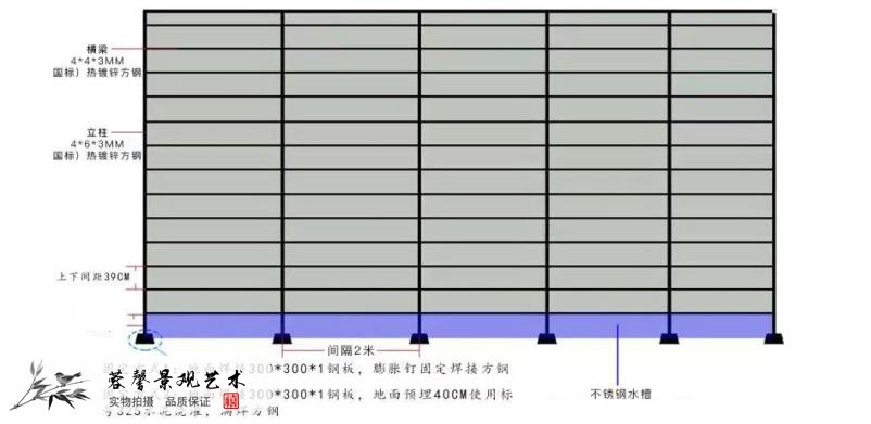 植物墻結(jié)構(gòu)尺寸